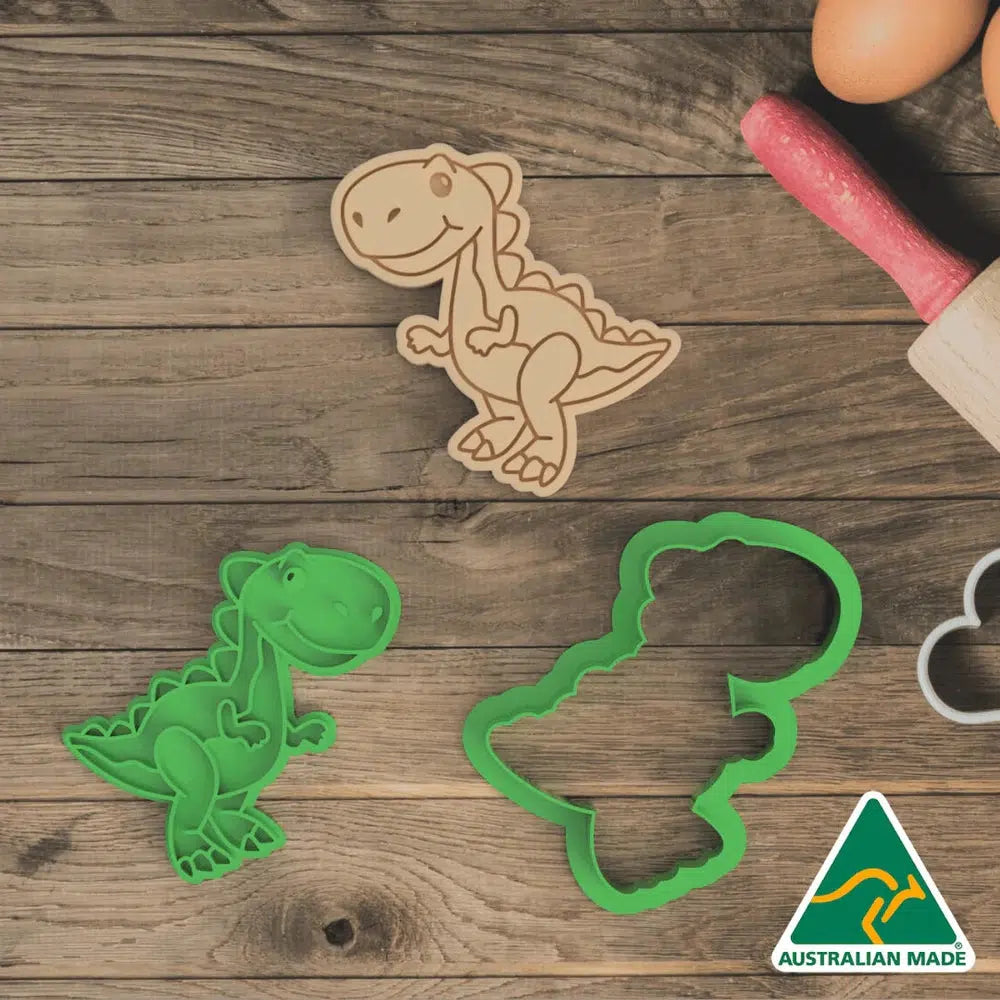 Rex the Dinosaur Cookie Cutter and Embosser Stamp