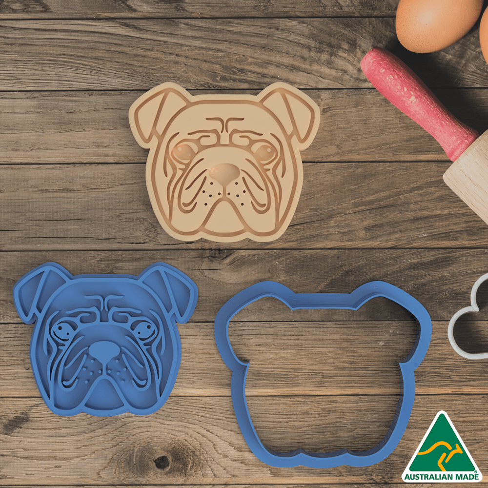 English Bulldog Cookie Cutter And Embosser Stamp