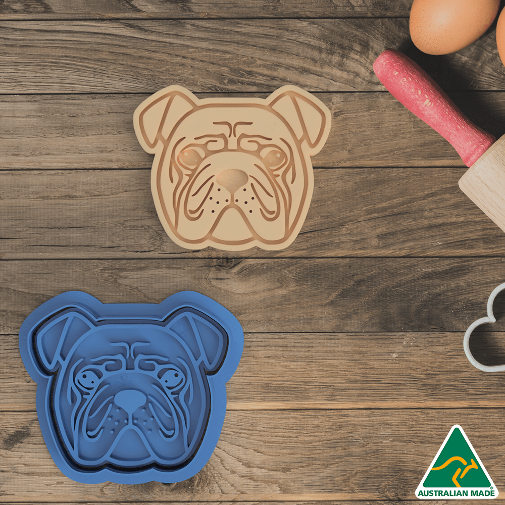 English Bulldog Cookie Cutter And Embosser Stamp