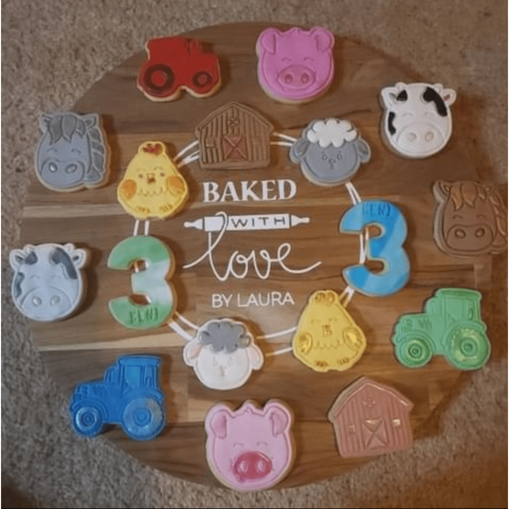 Farm Animals- Chicken Cookie Cutter And Embosser Stamp