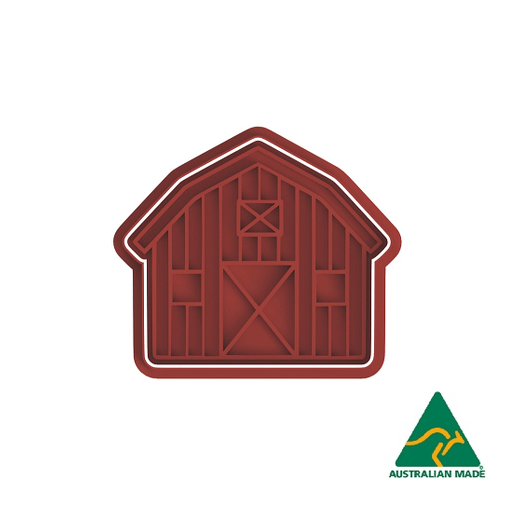 Farm- Barn Cookie Cutter And Embosser Stamp