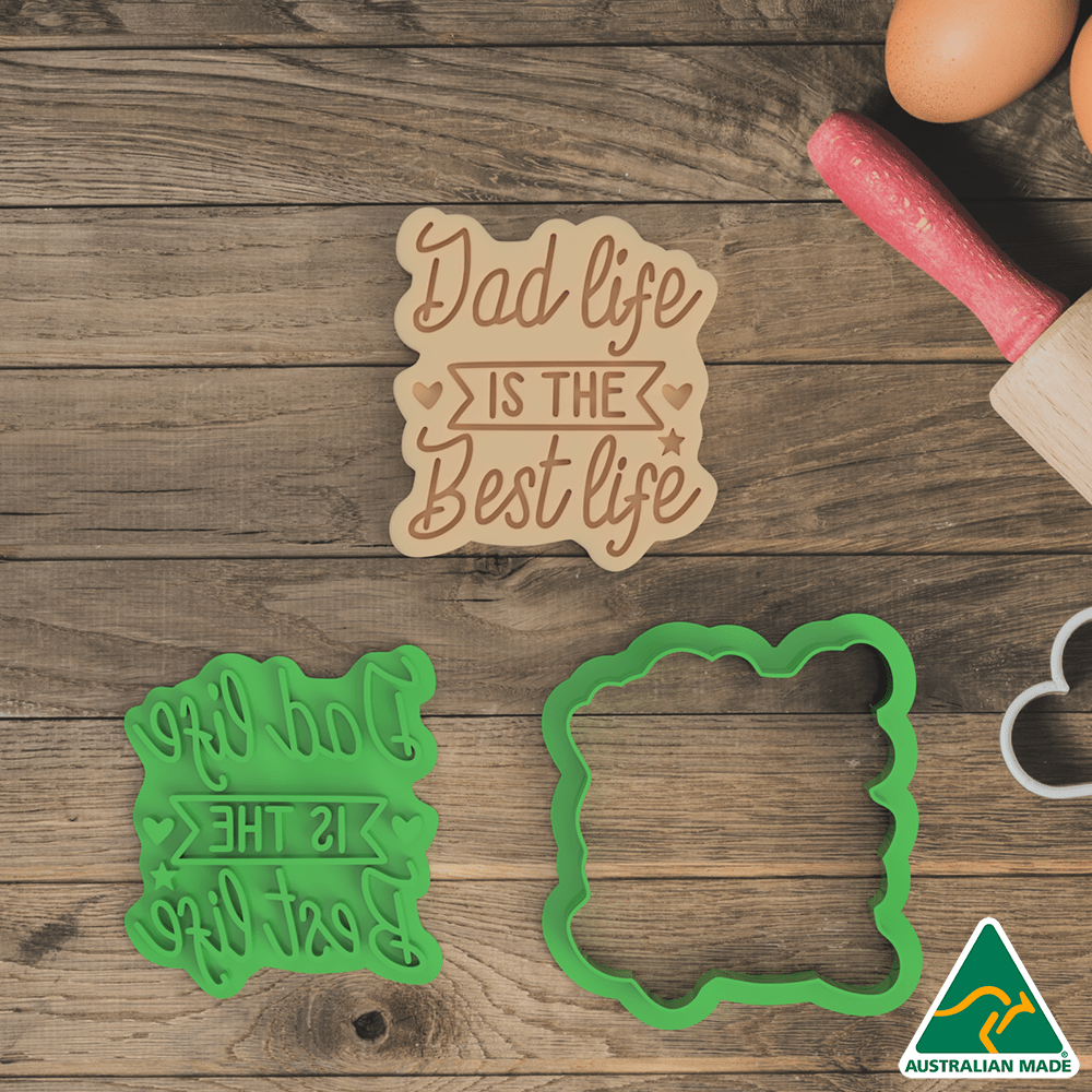 Dad Life Cookie Cutter and Embosser Stamp