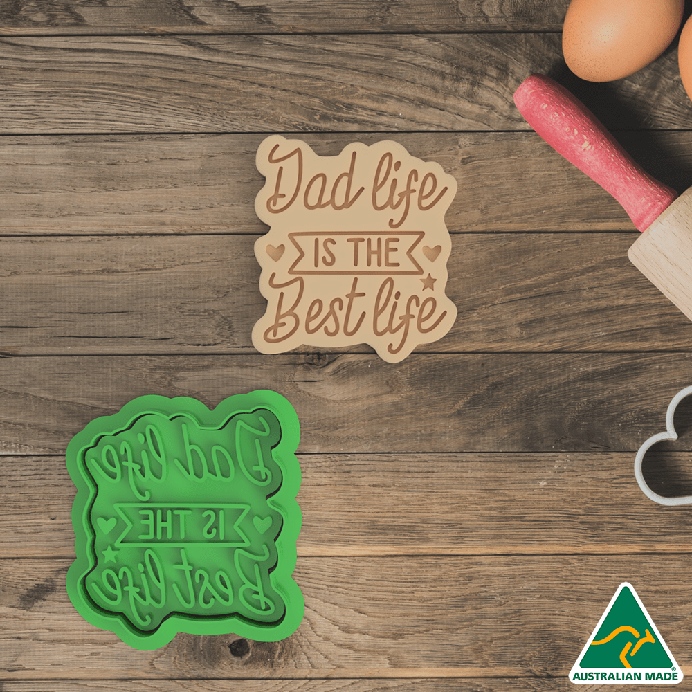 Dad Life Cookie Cutter and Embosser Stamp