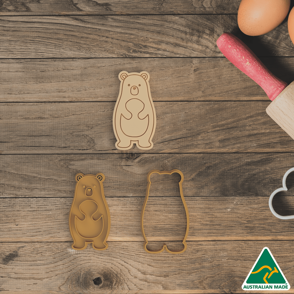 Forest Animals- Bear Cookie Cutter And Embosser Stamp