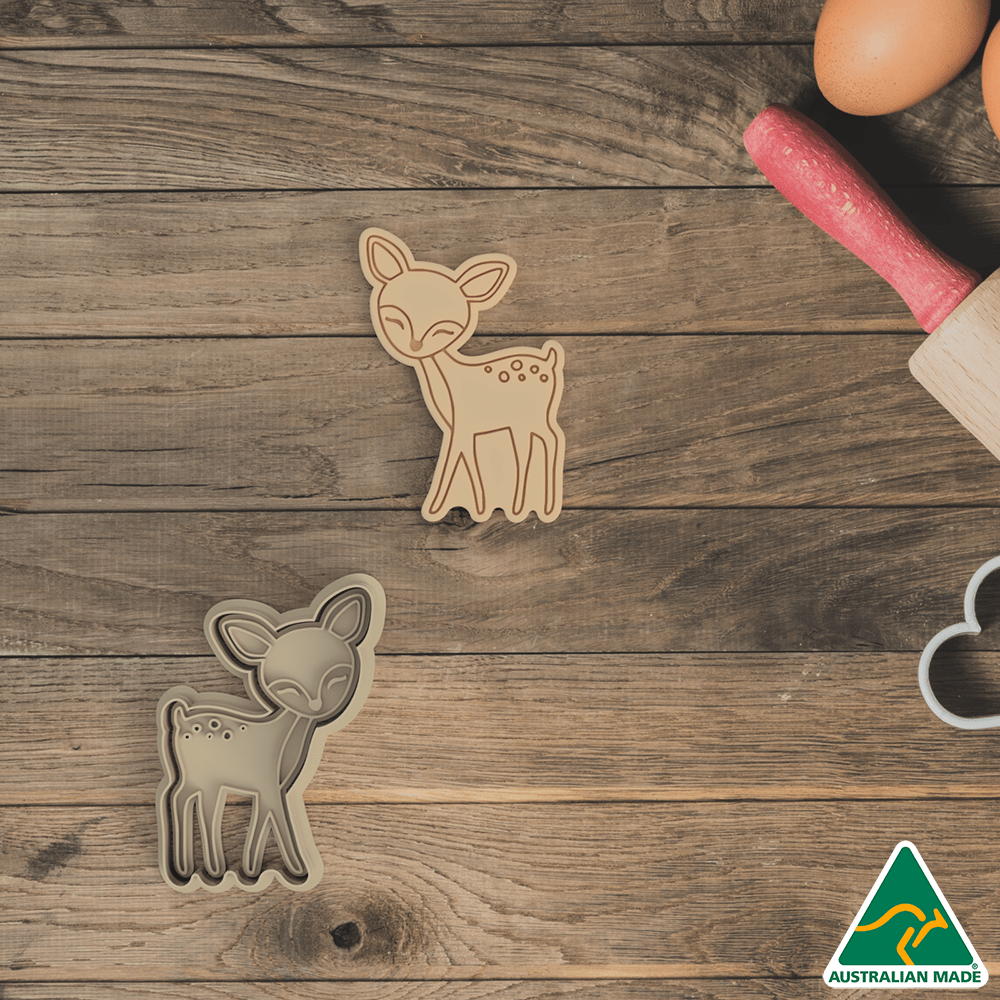 Forest Animals- Deer Cookie Cutter And Embosser Stamp