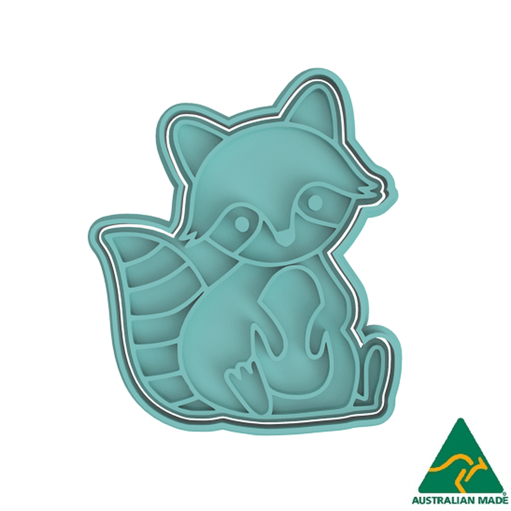 Forest Animals- Raccoon Cookie Cutter And Embosser Stamp