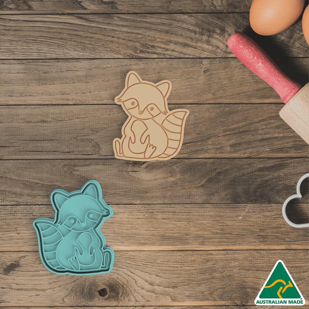 Forest Animals- Raccoon Cookie Cutter And Embosser Stamp