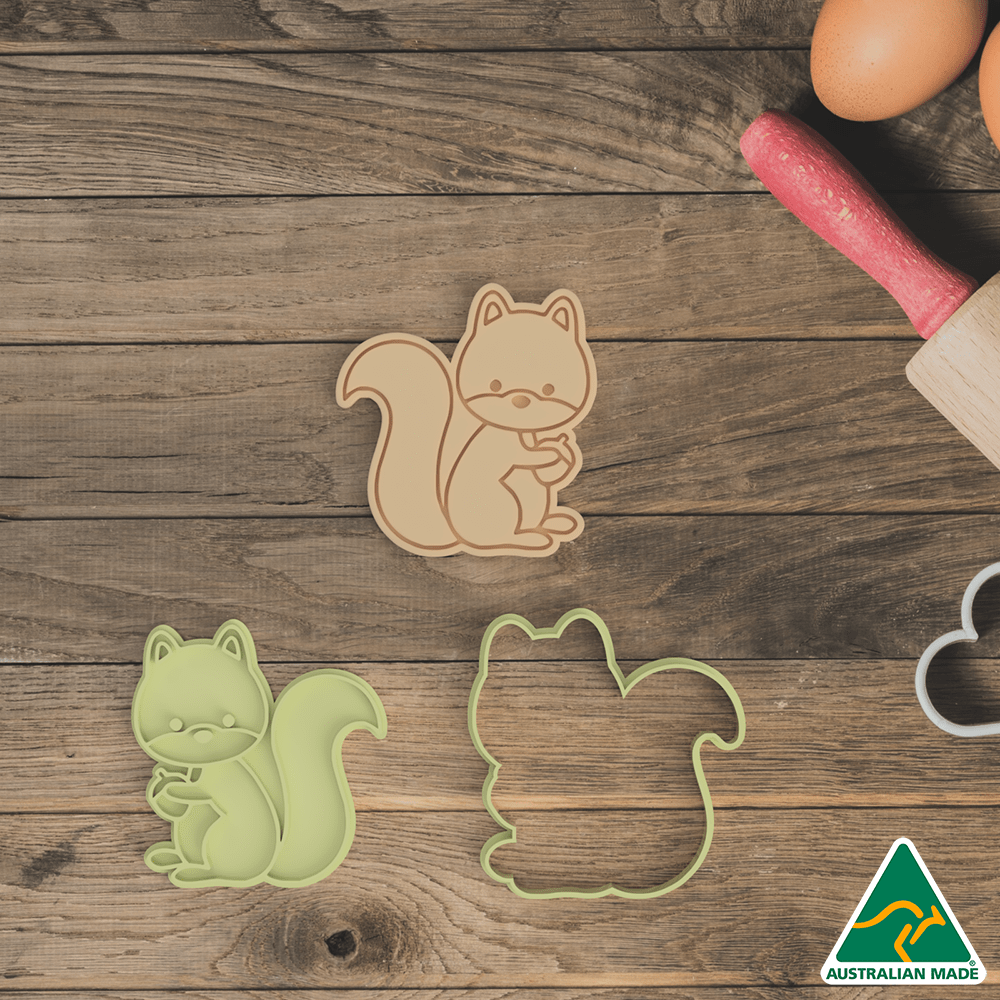 Forest Animals- Squirrel Cookie Cutter And Embosser Stamp