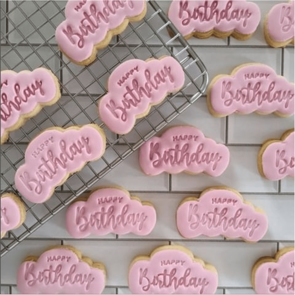 Happy Birthday 2 Cookie Cutter and Fondant Embosser