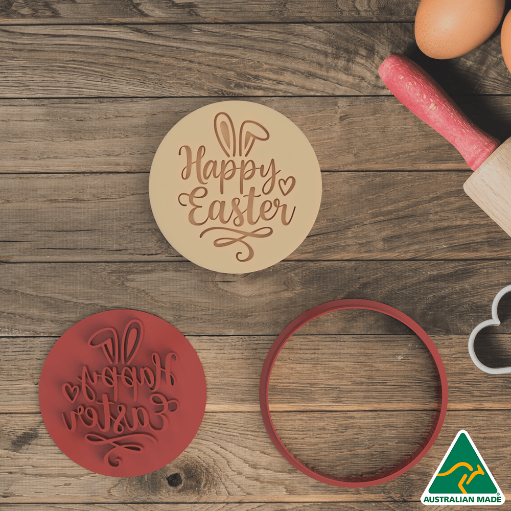 Happy Easter V1 Cookie Cutter And Embosser Stamp