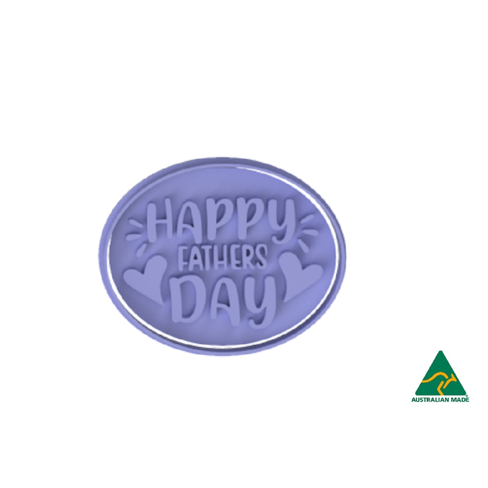 Happy Fathers Day Cookie Cutter and Embosser Stamp