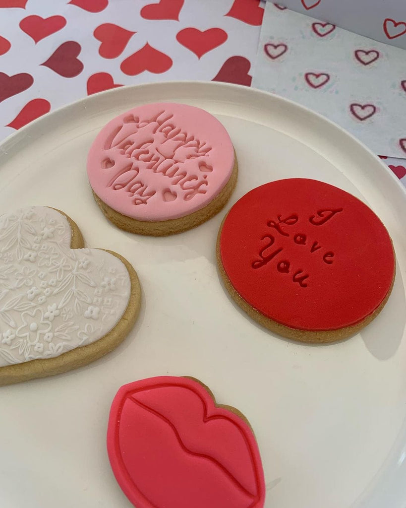 Happy Valentines Day Cookie Cutter/Fondant Embosser Stamp