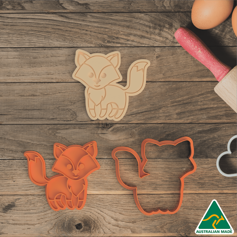 Jungle Animals- Fox Cookie Cutter And Embosser Stamp