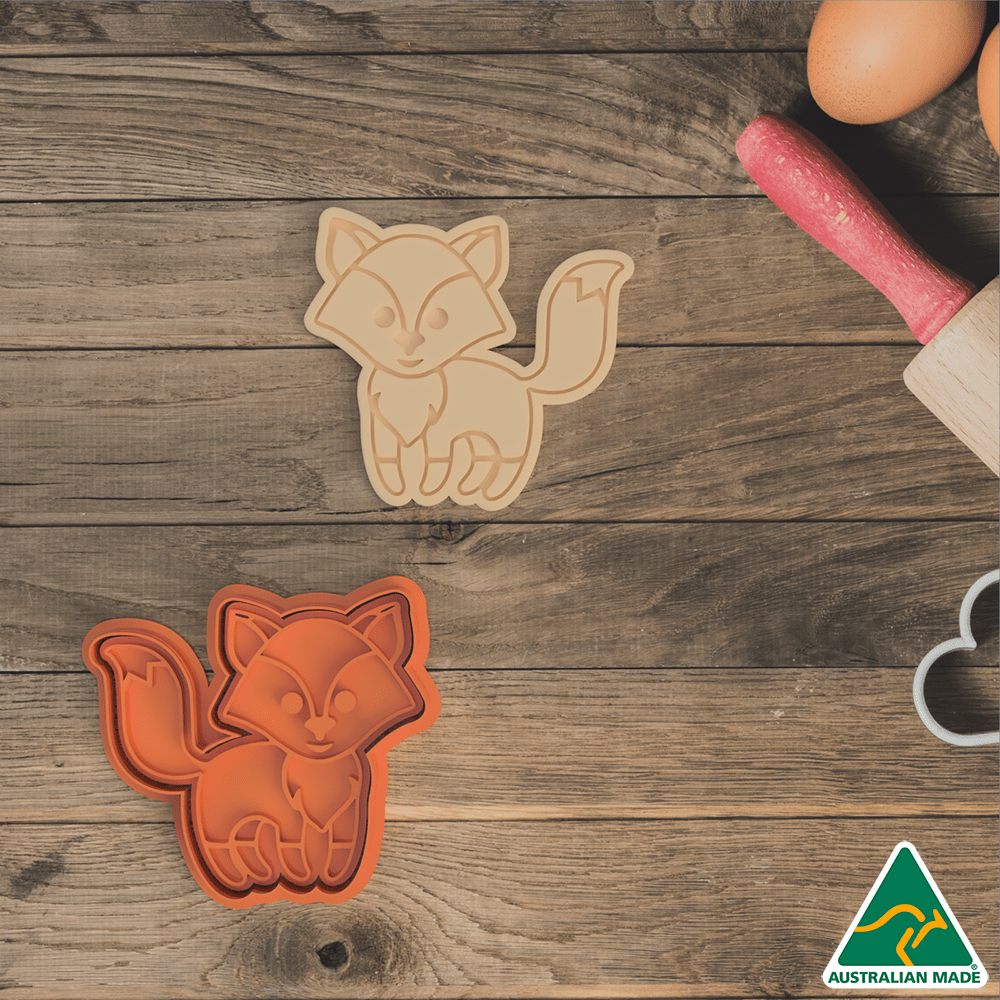 Jungle Animals- Fox Cookie Cutter And Embosser Stamp