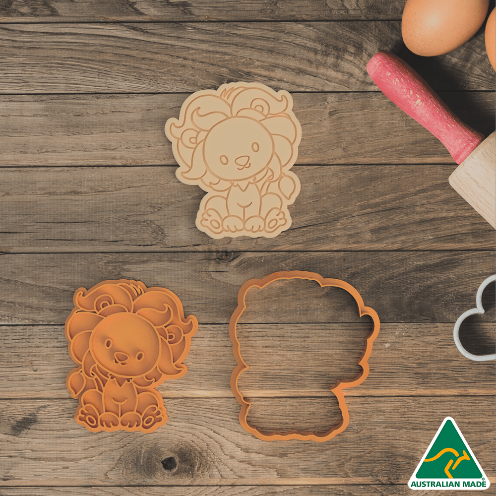 Jungle Animals- Set of 5 Cookie Cutter And Embosser Stamp