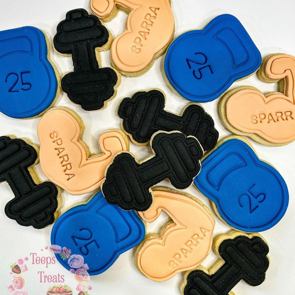 Kettlebell Cookie Cutter and Embosser Stamp