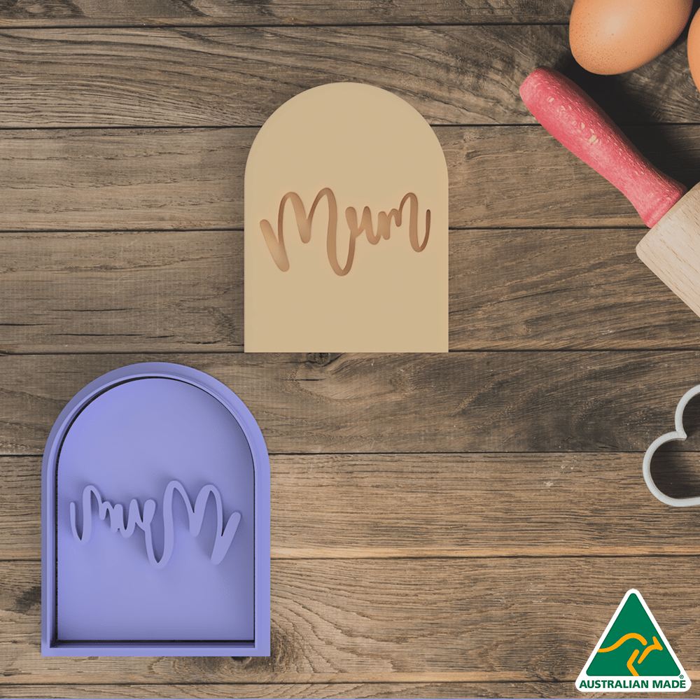 Mum Arch Cookie Cutter and Embosser Stamp