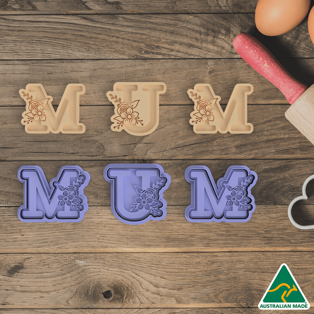 MUM Cookie Cutter and Embosser Stamp