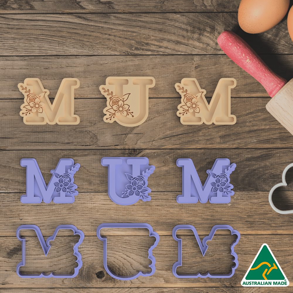 MUM Cookie Cutter and Embosser Stamp