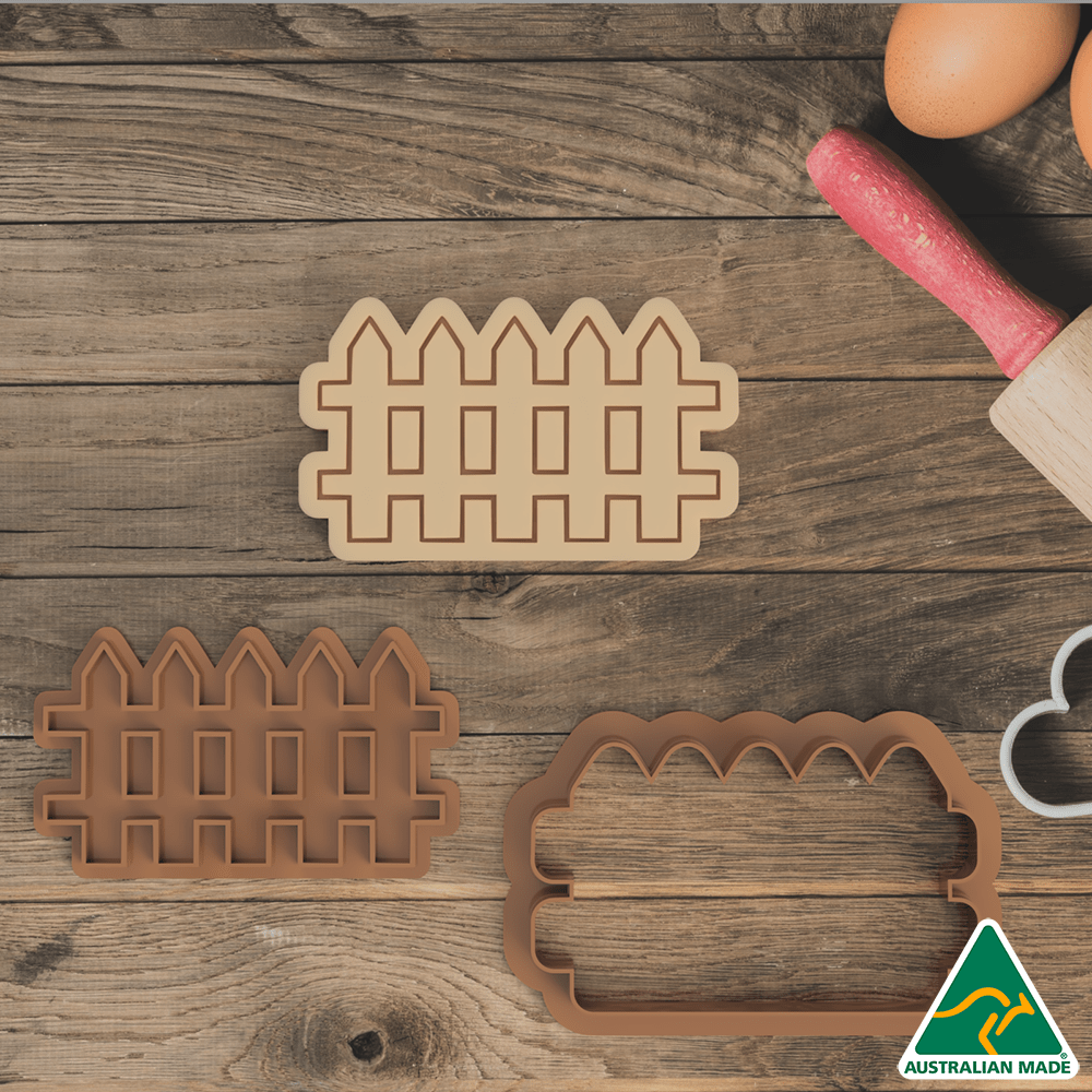 Picket Fence Cookie Cutter and Embosser Stamp