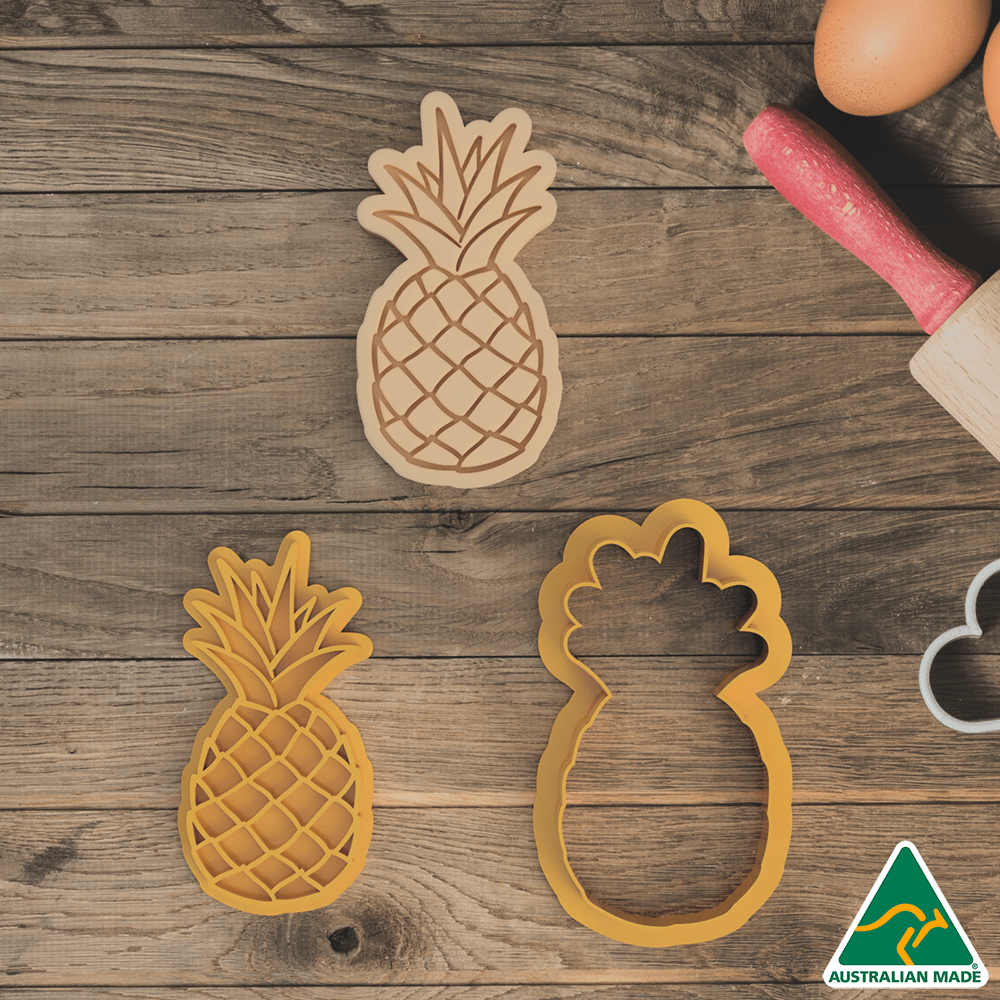 Pineapple Cookie Cutter and Embosser Stamp