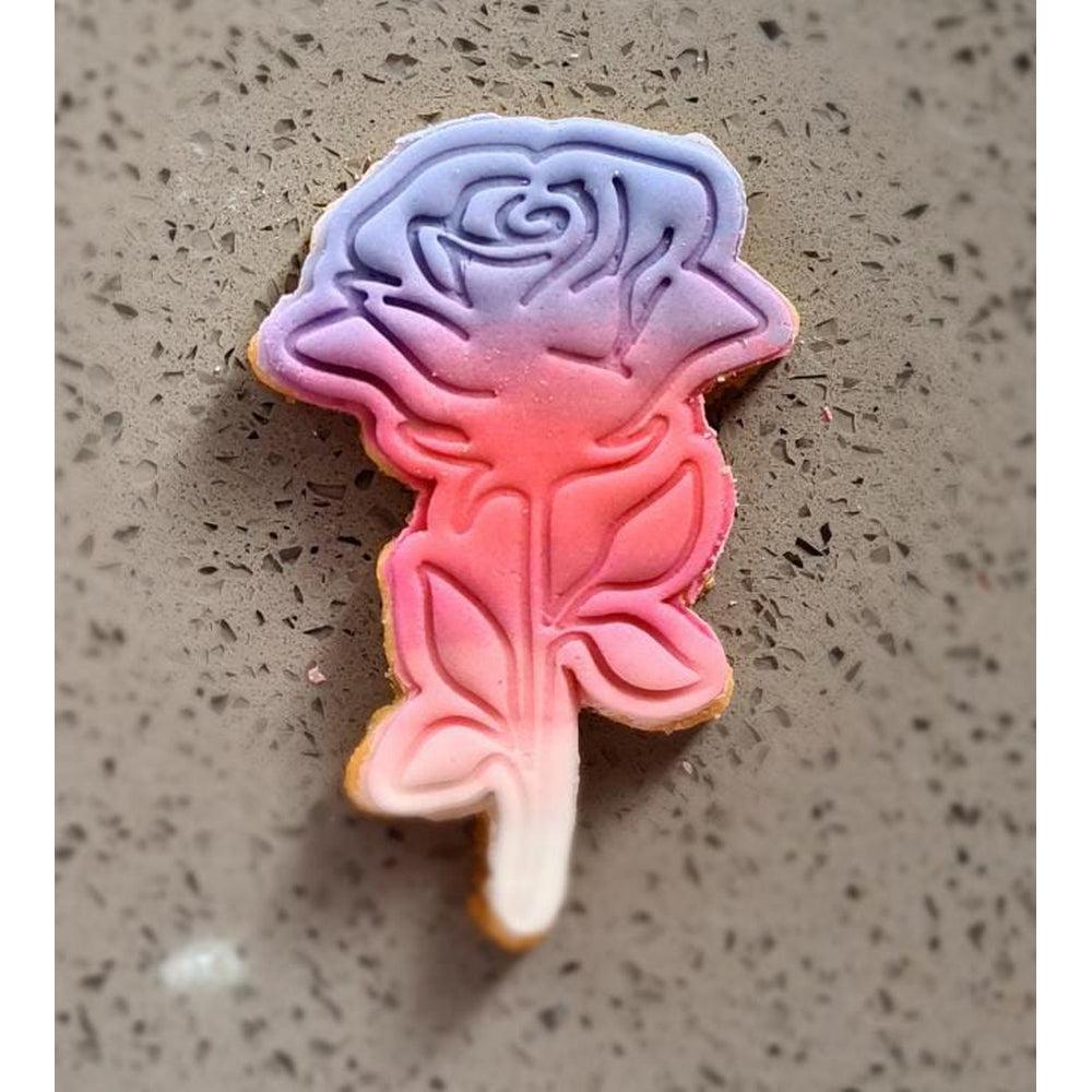 Rose Cookie Cutter and Embosser Stamp