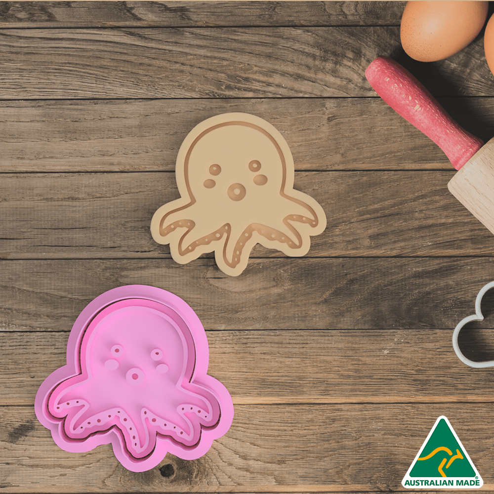 Sea Creatures- Octopus Cookie Cutter And Embosser Stamp