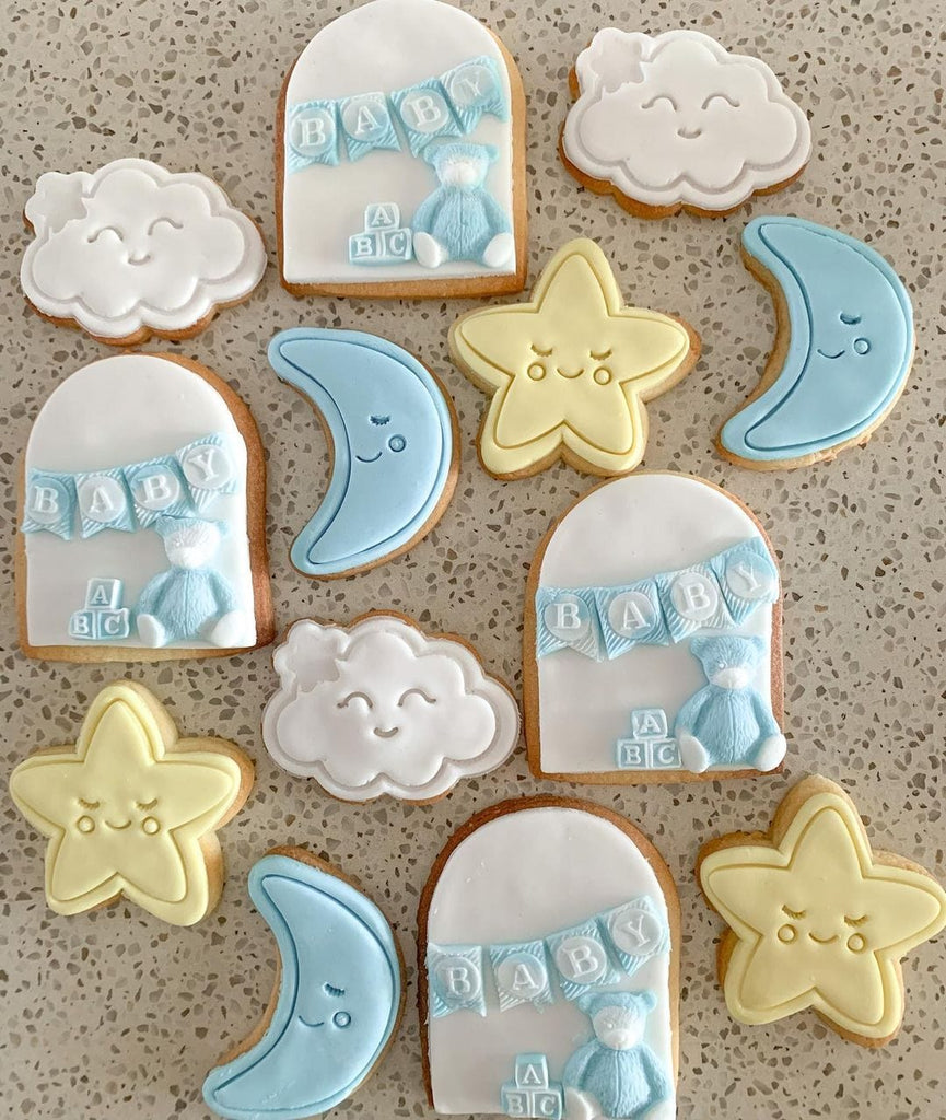 Smiley Cloud Cookie Cutter and Embosser Stamp