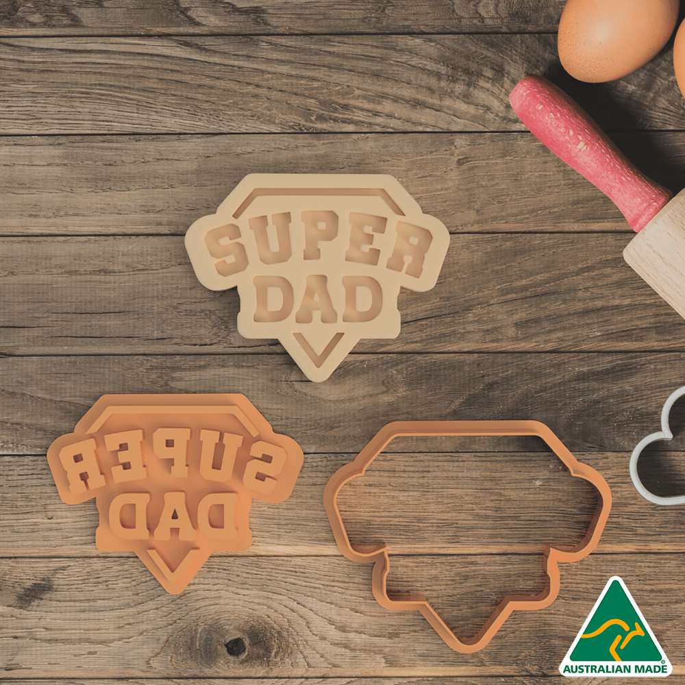 Super Dad Cookie Cutter and Embosser Stamp