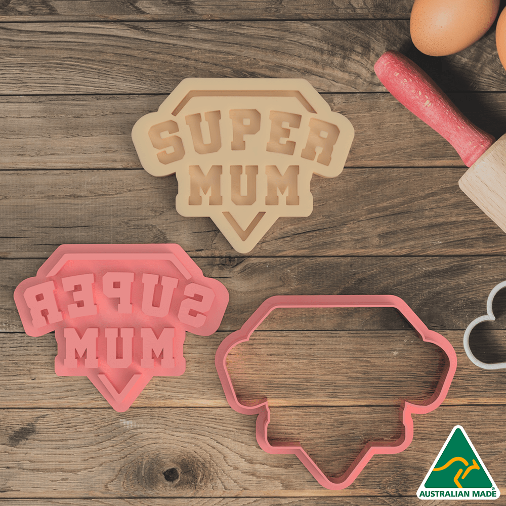 Super Mum Cookie Cutter and Embosser Stamp