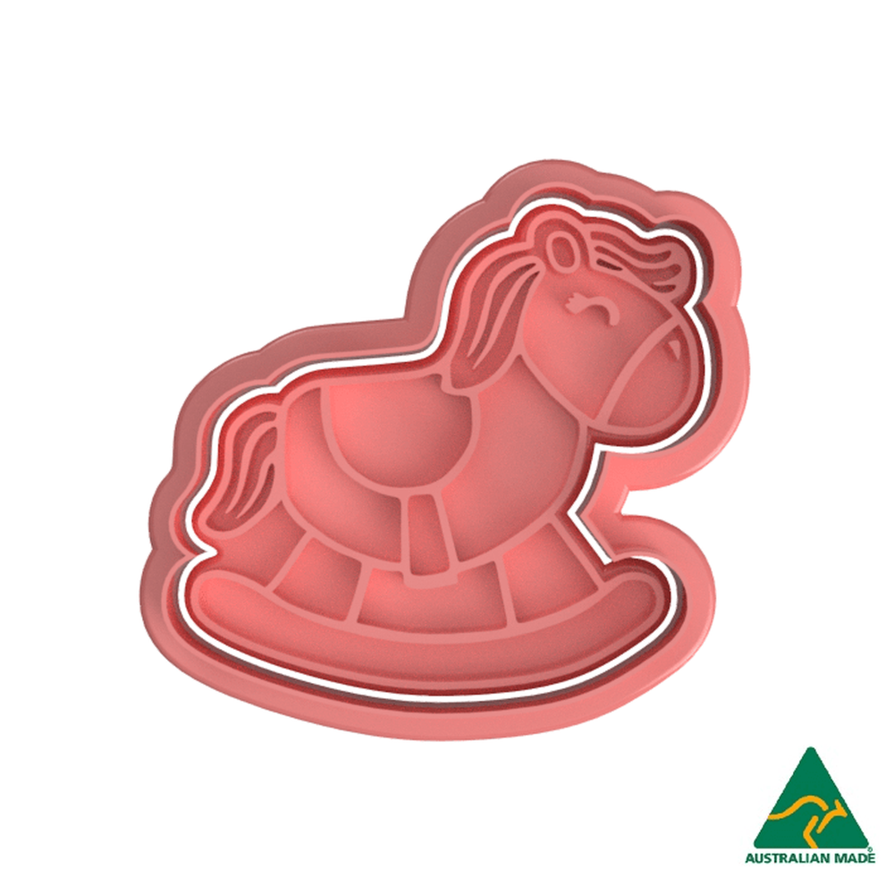 Toy Horse Cookie Cutter and Embosser Stamp