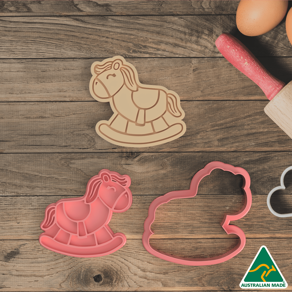 Australian Cookie Cutters Cookie Cutters Toy Horse Cookie Cutter and Embosser Stamp