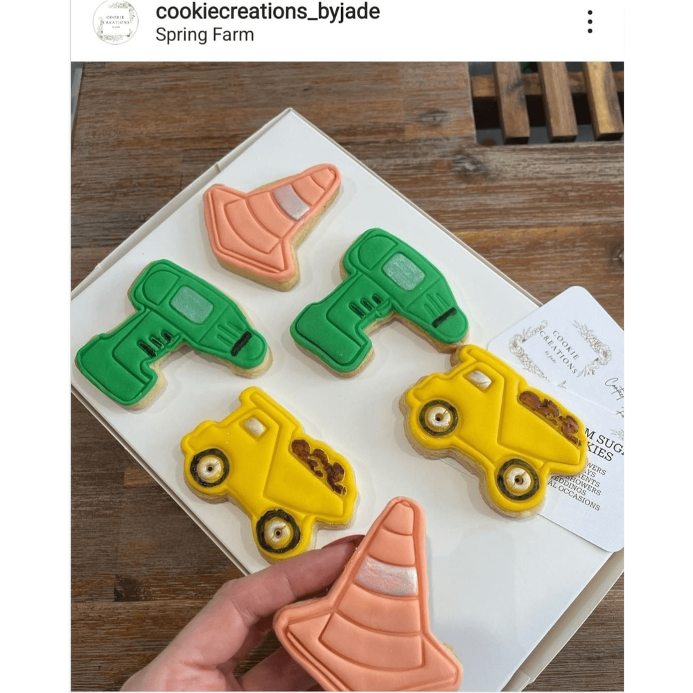 Traffic Cone Cookie Cutter and Embosser Stamp