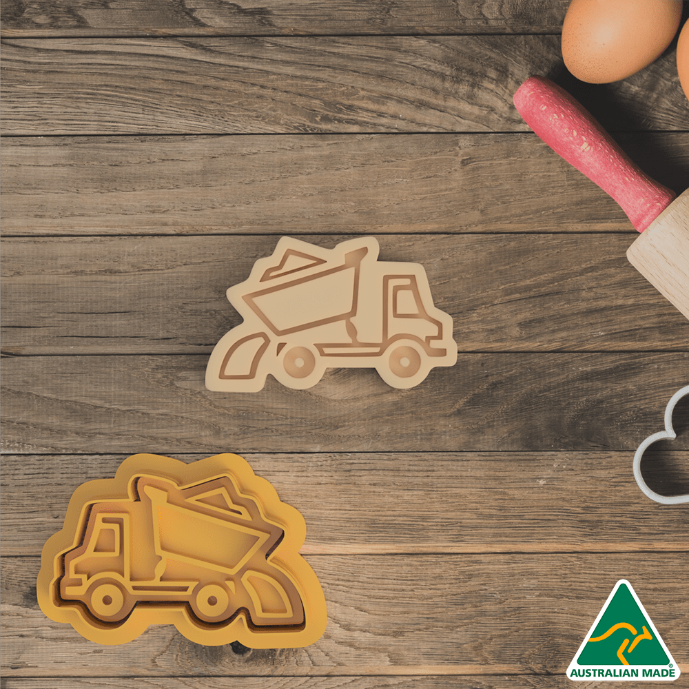 Transport Tipper Truck Cookie Cutter and Embosser Stamp