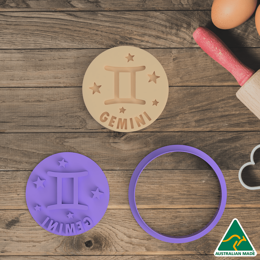 Australian Cookie Cutters Cookie Cutters Zodiac Set Cookie Cutter and Embosser Stamp