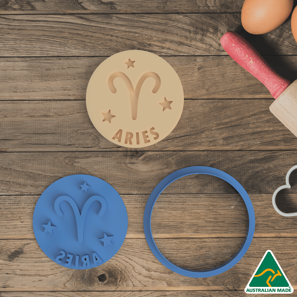 Australian Cookie Cutters Cookie Cutters Zodiac Set Cookie Cutter and Embosser Stamp