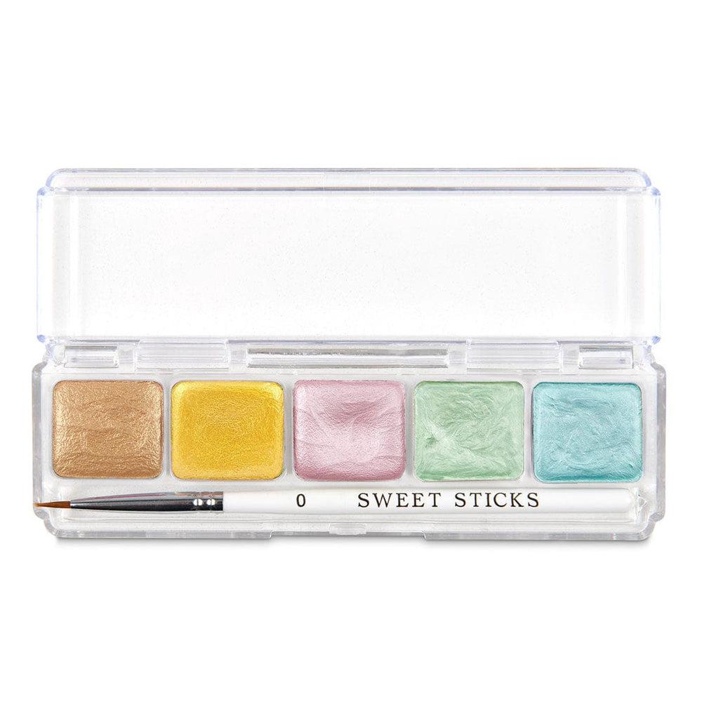 Sweet Sticks Floral Theme Palette - Metallic Water Activated Food Paint