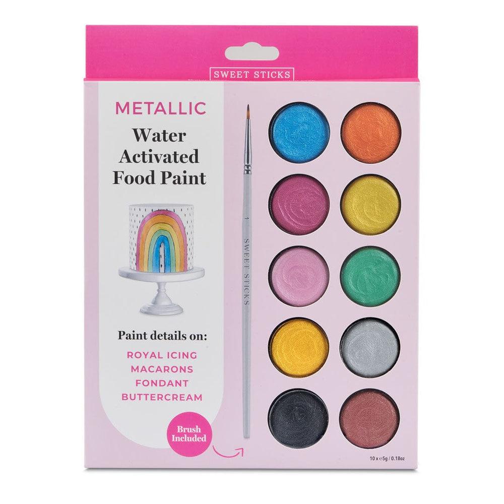 Sweet Sticks Metallic Colour Palette - Metallic Water Activated Food Paint