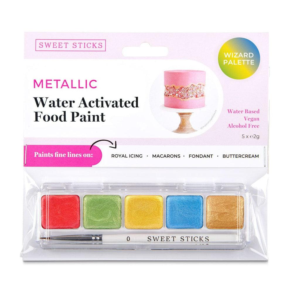 Sweet Sticks Wizard Theme Palette - Metallic Water Activated Food Paint